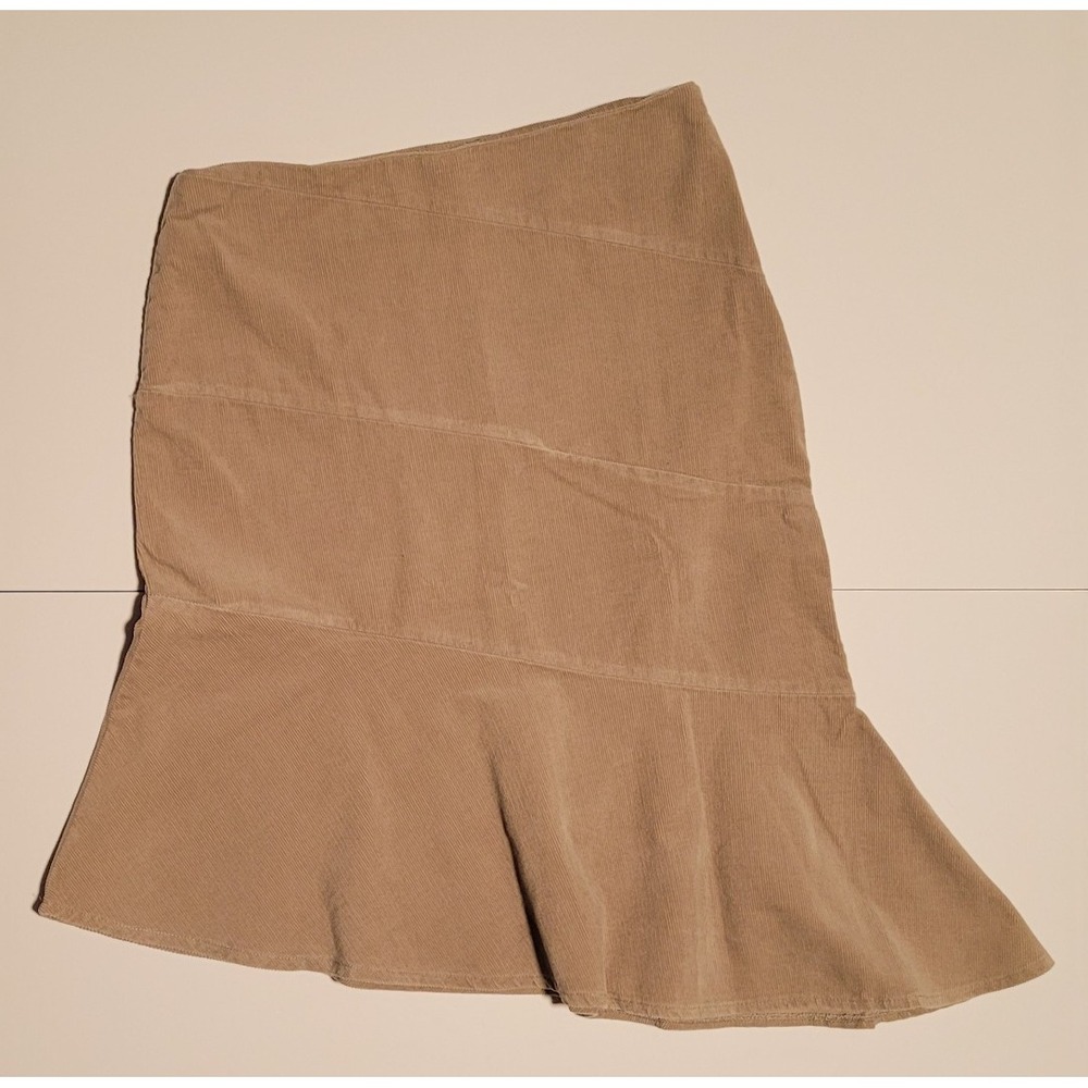 Smart Set Beige Polyester Dress Skirt‎ Size 5 Side Zipper Knee Length